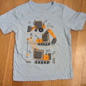 The Childrens Place Baby Blue Construction Trucks T-shirt. Size 4